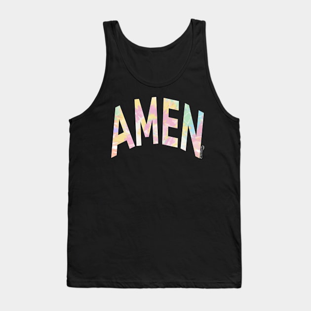 Amen- Tie-Dyed Christian Tshirt Tank Top by People of the Spoon